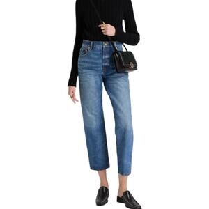 Tory Burch Cropped High Rise Straight Jeans size 29 Button Fly